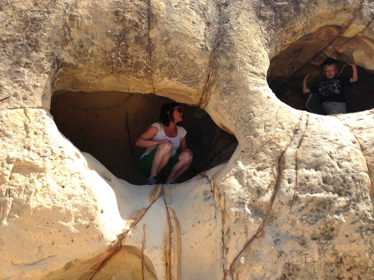 Hanging in the caves. 