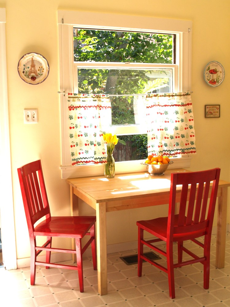 Quick refresh with new chairs and hanging some things I had around. 