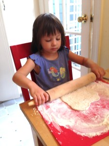 Rolling out the dough