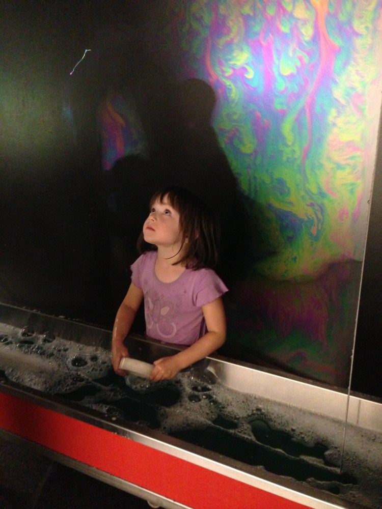 Wall sized bubble wand. 