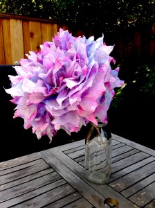 Tie Dye Tissue Flowers