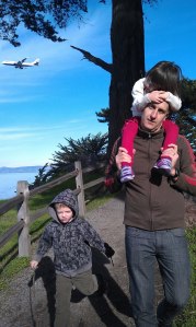 On a walk at Coyote Point a few months back. We love this spot.  