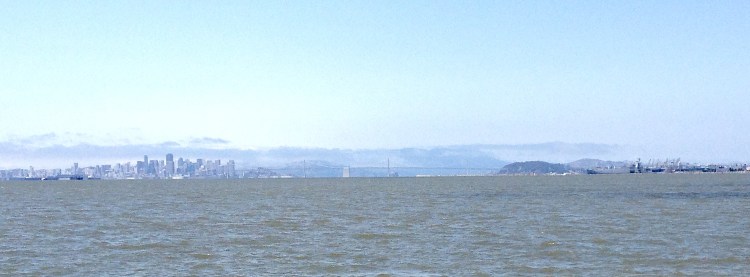 My Run: San Francisco on the left, Oakland on the right. 