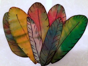 Food Coloring Tie Dye Feathers