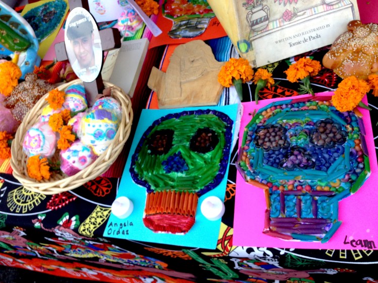The St Jarlath School kids made these amazing sugar skulls and pasta pictures as well.